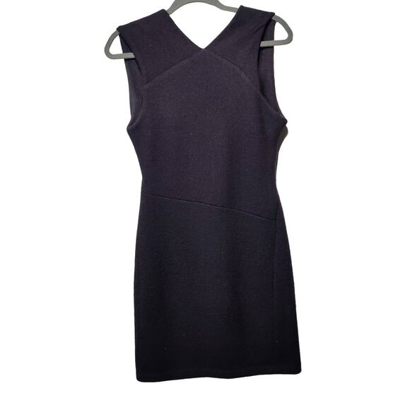 All Saints Women's Sz 6 Benedicta Black Wool Cowl Neck Sleeveless Sheath Dress - Picture 6 of 6
